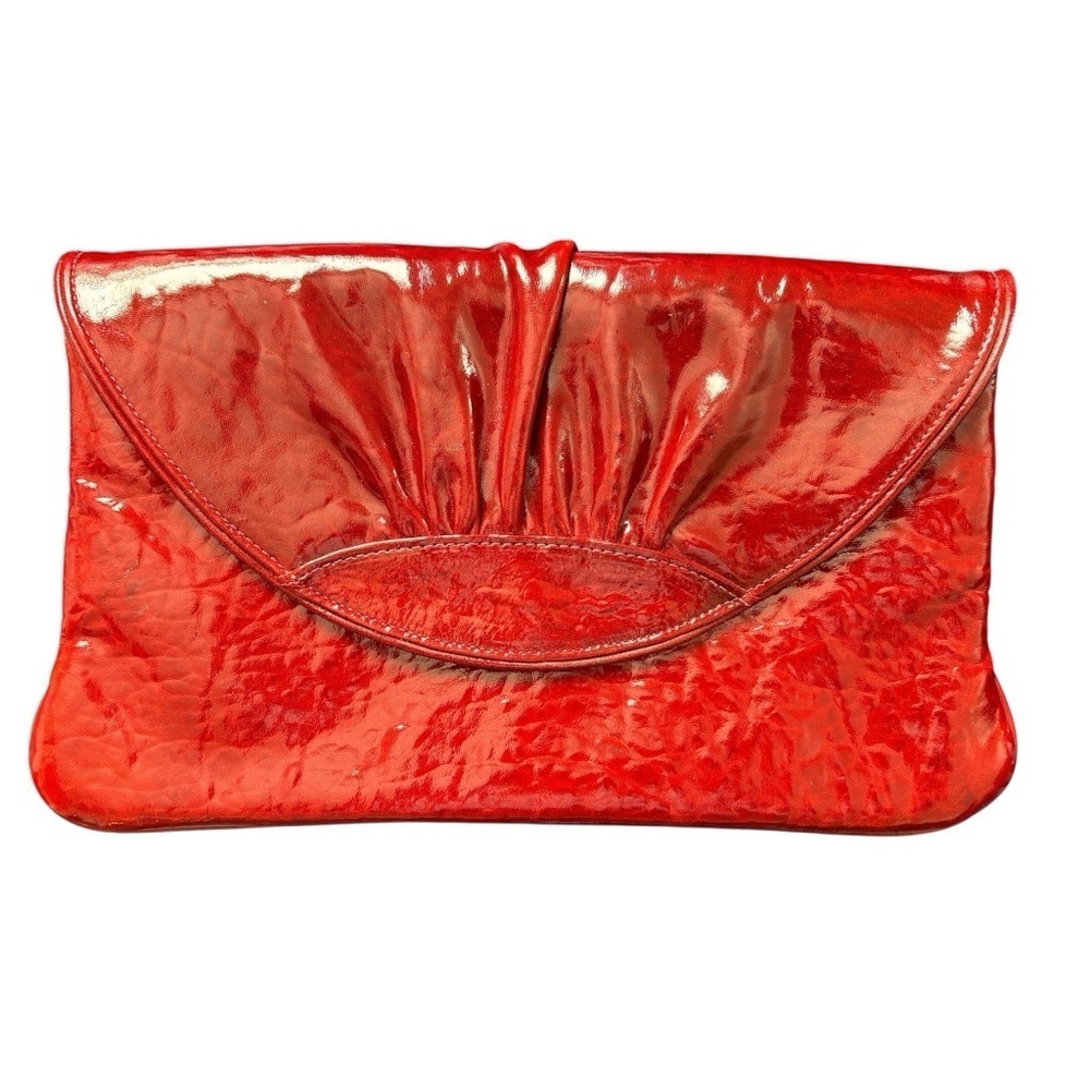 Lauren Merkin Red Patent Leather Clutch